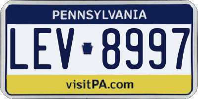 PA license plate LEV8997