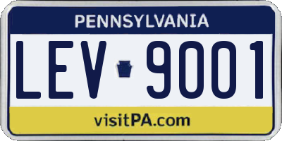 PA license plate LEV9001