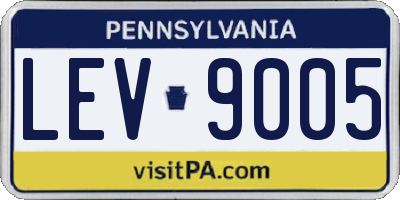 PA license plate LEV9005