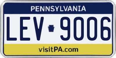 PA license plate LEV9006