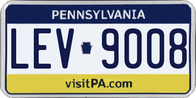 PA license plate LEV9008