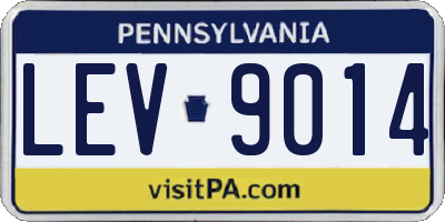 PA license plate LEV9014