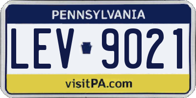 PA license plate LEV9021