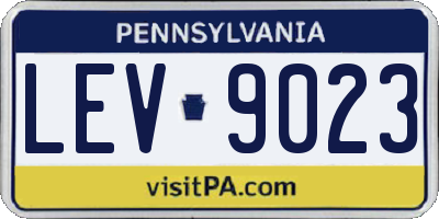 PA license plate LEV9023