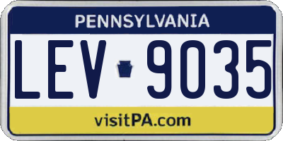 PA license plate LEV9035