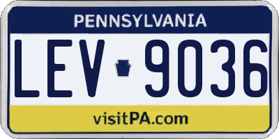 PA license plate LEV9036