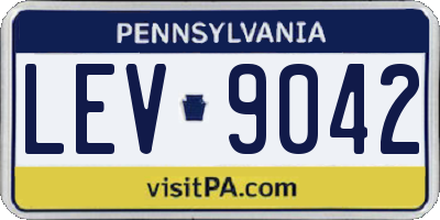 PA license plate LEV9042