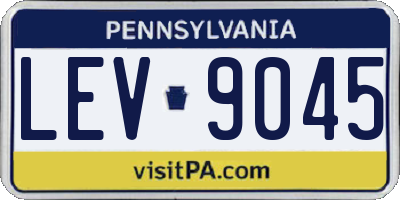 PA license plate LEV9045
