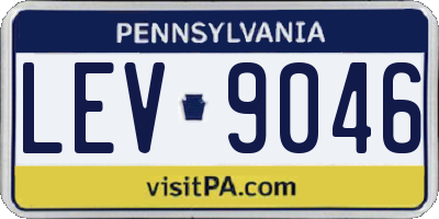 PA license plate LEV9046