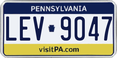 PA license plate LEV9047