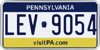 PA license plate LEV9054