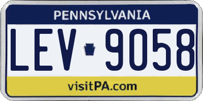 PA license plate LEV9058