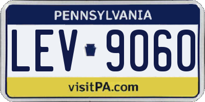 PA license plate LEV9060