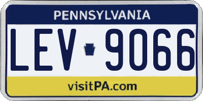 PA license plate LEV9066