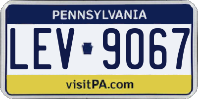 PA license plate LEV9067