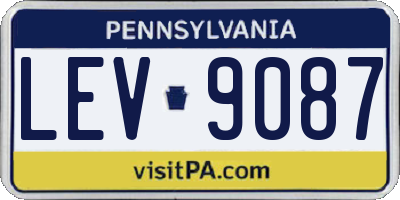 PA license plate LEV9087