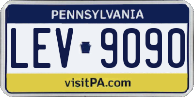 PA license plate LEV9090