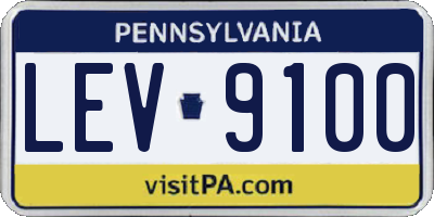 PA license plate LEV9100