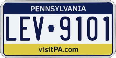 PA license plate LEV9101