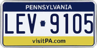 PA license plate LEV9105