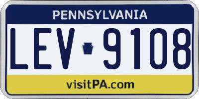 PA license plate LEV9108