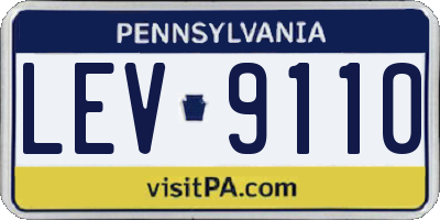PA license plate LEV9110