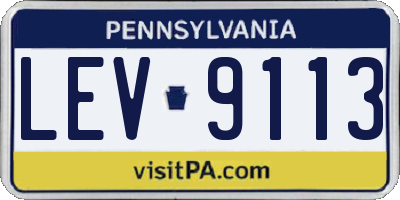 PA license plate LEV9113