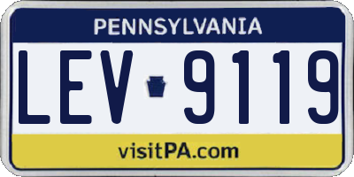 PA license plate LEV9119