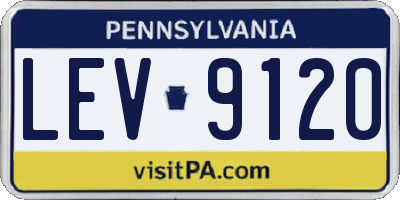 PA license plate LEV9120