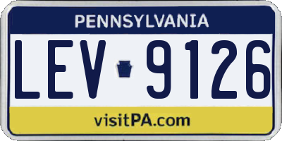 PA license plate LEV9126