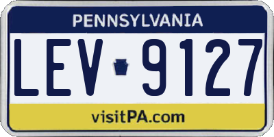 PA license plate LEV9127