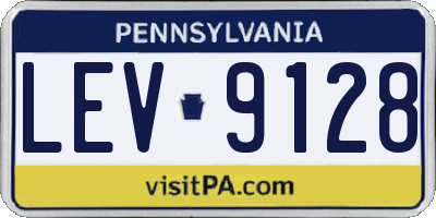 PA license plate LEV9128