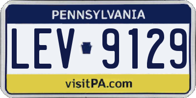 PA license plate LEV9129
