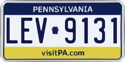 PA license plate LEV9131