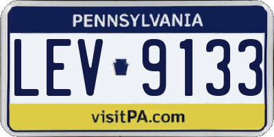 PA license plate LEV9133