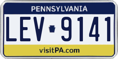 PA license plate LEV9141