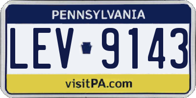 PA license plate LEV9143