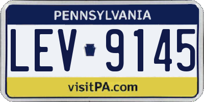 PA license plate LEV9145