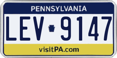 PA license plate LEV9147