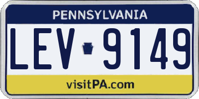 PA license plate LEV9149