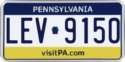 PA license plate LEV9150