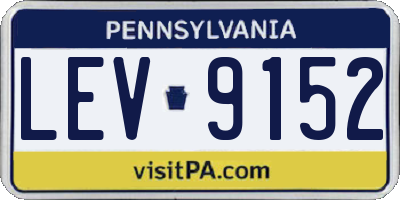 PA license plate LEV9152
