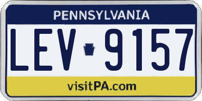 PA license plate LEV9157