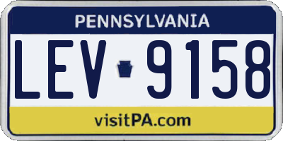 PA license plate LEV9158