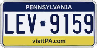 PA license plate LEV9159