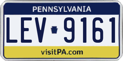 PA license plate LEV9161