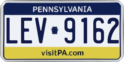 PA license plate LEV9162