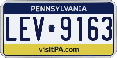 PA license plate LEV9163