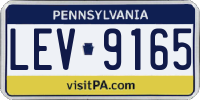 PA license plate LEV9165