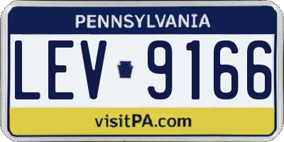 PA license plate LEV9166